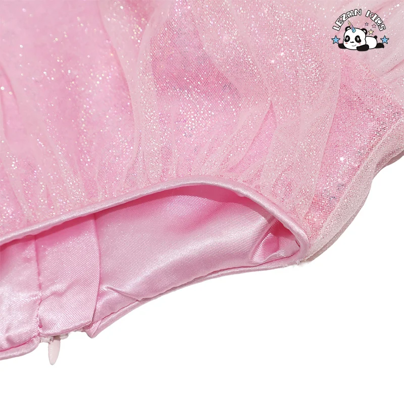 LEZONKIDS - Vestido de Princesa com Lantejoulas para Meninas, Novo Vestido de Sereia, Vestido de Verão para Crianças com Design Personalizado OEM